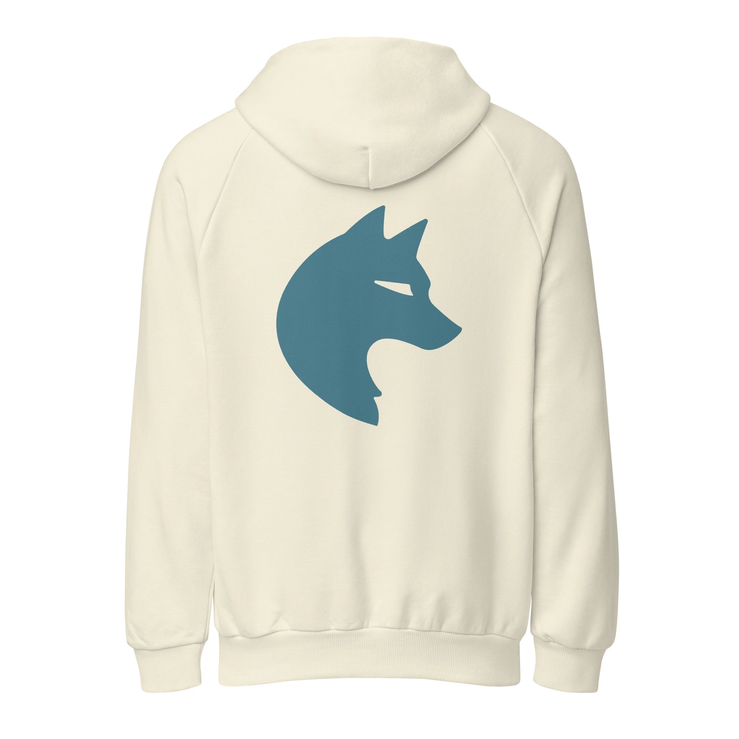 Animor Merch Hoodie mit großem petrolfarbenden Animor Logo auf dem Rücken.
