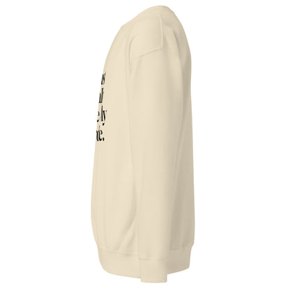 Sweatshirt mit schwarzem Schriftzug I Just Really Love My Birdie.