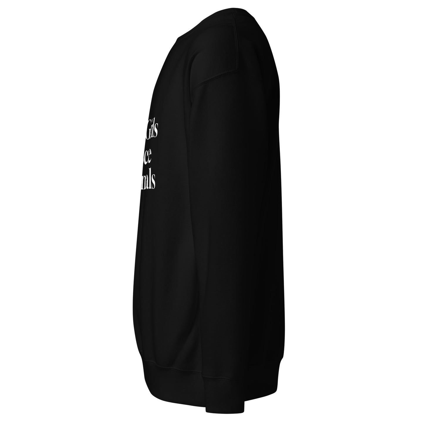 Sweatshirt mit weissem Schriftzug Hot Girls Rescue Animals